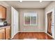 Eat in kitchen featuring wood floors, bright light and lots of sunlight at 3757 Via Geneva, Henderson, NV 89052