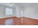Spacious living room with ceiling fan and hardwood flooring throughout at 4400 S Jones Blvd # 1125, Las Vegas, NV 89103