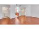 Hardwood floors throughout this living space, leading to laundry room and other areas at 4400 S Jones Blvd # 1125, Las Vegas, NV 89103