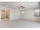 Open living area featuring tile flooring, recessed lighting, and neutral paint colors at 532 Monarch Ridge Ct, North Las Vegas, NV 89084