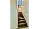 Carpeted staircase with white walls leading to the upper level of the home at 12021 Spice Tree St, Las Vegas, NV 89183