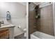 Bright bathroom with updated shower, white cabinets, and sleek fixtures at 6236 Foothill Blvd, Las Vegas, NV 89118