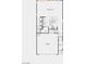 Detailed floor plan showcasing the layout of the first floor with kitchen, garage and great room at 6604 Bowery St, Las Vegas, NV 89148
