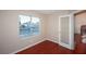 Bedroom with hardwood floors and glass paneled door at 860 Bergamont Dr, Henderson, NV 89002