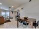 Dining and living area with tile floors, great lighting and an open concept feel at 1949 King Hill St, Las Vegas, NV 89106
