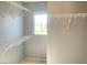 This large walk-in closet boasts substantial shelving and natural light from a window at 8089 Windmill Villa St, Las Vegas, NV 89139