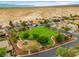Aerial view showcasing the community park and desert landscape at 8929 Monte Oro Dr, Las Vegas, NV 89131