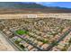 Overhead view of the community highlighting the location, homes and surrounding landscape at 8929 Monte Oro Dr, Las Vegas, NV 89131