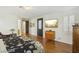 Spacious main bedroom featuring hardwood floors and ensuite bath at 613 Pinnacle Heights Ln, Las Vegas, NV 89144