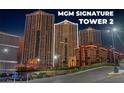 Exterior view of MGM Signature Tower 2, showcasing the building's modern design at 135 E Harmon Ave # 1020, Las Vegas, NV 89109
