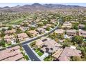 Panoramic aerial view of a residential community with mountain backdrop at 17 Winding Rd, Henderson, NV 89052