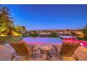 Resort style pool and spa at twilight at 2994 San Lorenzo Ct, Henderson, NV 89052