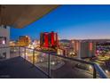 Enjoy the panoramic views of Las Vegas from this balcony overlooking hotels and casinos at 2700 Las Vegas Blvd # 2702, Las Vegas, NV 89109