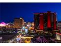 Incredible Las Vegas city view at night featuring the iconic casinos and bright lights on the strip at 2700 Las Vegas Blvd # 2702, Las Vegas, NV 89109
