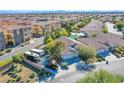 Aerial view of house, RV, and surrounding neighborhood at 5912 Sea Hunter St, North Las Vegas, NV 89031