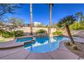 Resort style pool and spa with a tranquil ambiance at 525 Summer Mesa Dr, Las Vegas, NV 89144