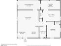 Floor plan showing living room, kitchen, bedroom, and bathroom at 3968 Mont Blanc Way, Las Vegas, NV 89124