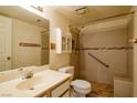 This bathroom features tile flooring in the walk-in shower and vanity at 3550 Bay Sands Dr # 2044, Laughlin, NV 89029