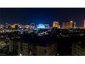 Stunning night view of the city skyline featuring bright lights and iconic landmarks at 730 S Royal Crest Cir # 421, Las Vegas, NV 89169