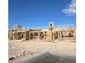 New home construction showing framing of two attached homes at 2119 Tricase St, Henderson, NV 89044
