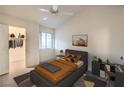 Virtually staged bedroom with closet and workspace at 2725 S Nellis Blvd # 2096, Las Vegas, NV 89121