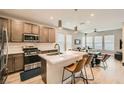 Modern kitchen with island and stainless steel appliances at 4294 Eagle Summit Ave # 0, Las Vegas, NV 89141