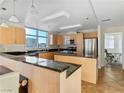 Modern kitchen with stainless steel appliances and granite countertops at 150 Las Vegas Blvd # 814, Las Vegas, NV 89101