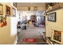 Spacious living room with fireplace and large windows at 4245 Seville St, Las Vegas, NV 89121