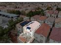 Aerial shot showcasing the property's location within a well-planned community with neatly arranged homes at 3023 Sunset Harbor Ct, North Las Vegas, NV 89031