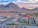 Scenic aerial view of townhomes with mountain views, showcasing community living at 965 Nevada State Dr # 1101, Henderson, NV 89002