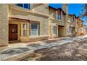 View of the front door and walkway to the home at 537 Kristin Ln, Henderson, NV 89011
