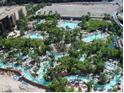 Expansive aerial view of a large resort-style pool area at 125 E Harmon Ave # 3716, Las Vegas, NV 89109