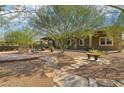 Relaxing backyard oasis with patio furniture and fire pit at 248 N Milan St, Henderson, NV 89015