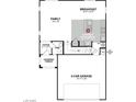 First floor plan showing a Gathering room, kitchen, and two-car garage at 6130 Yuzu Pl, Las Vegas, NV 89122