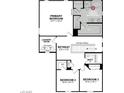 Second floor plan with primary bedroom, two additional bedrooms, and two bathrooms at 6130 Yuzu Pl, Las Vegas, NV 89122