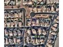 Aerial view showing home's location in a residential neighborhood at 10488 Beckaville Ave, Las Vegas, NV 89129