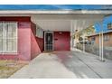 Covered entryway to a red brick ranch-style home at 2105 Berkley Ave, Las Vegas, NV 89101