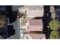 Aerial view showing house roofs and surrounding neighborhood at 6074 Lazarro Ct, Las Vegas, NV 89139