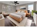 Spacious bedroom with wood flooring and large windows at 866 Austin Peak Ct, Las Vegas, NV 89110