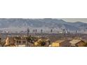 Stunning aerial view showcasing a city landscape and mountain backdrop at 919 Havre Ave, Henderson, NV 89015