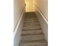 Modern stairs with light gray wood-look laminate at 4745 E Flamingo Rd, Las Vegas, NV 89121