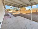 Covered patio area offering shaded outdoor space at 4917 E Washington Ave, Las Vegas, NV 89110