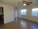 Spacious living room with tile flooring and ceiling fan at 5175 Orinda Ave, Las Vegas, NV 89120