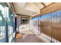 Private patio with sliding glass door access at 3024 Saint George St # H, North Las Vegas, NV 89030