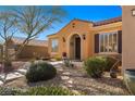 Well-maintained front yard and walkway leading to the entrance of the house at 993 Starlight Terrace Way, Mesquite, NV 89034