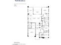 First floor plan showcasing an open layout with spacious great room, kitchen, and covered patio at 149 Tre Pietre St, Henderson, NV 89011