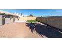 Landscaped backyard with artificial turf and block wall at 1850 Banaba Ln, Las Vegas, NV 89156