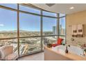 Spa-like bathroom with a large tub and breathtaking city views at 200 Sahara Ave # 1708, Las Vegas, NV 89102