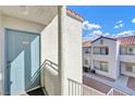 Exterior view of light blue apartment entrance at 3318 N Decatur Blvd # 2047, Las Vegas, NV 89130