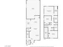 Two-story home floor plan with garage, primary bedroom, and multiple other rooms at 92 Kimberlite Dr, Henderson, NV 89011